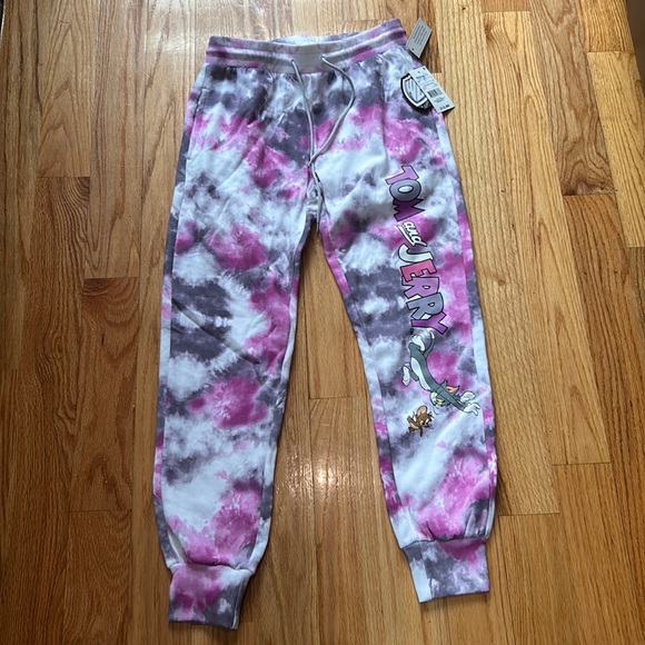 NWT Tom And Jerry Tie Dye SweatPants S - Picture 1 of 4